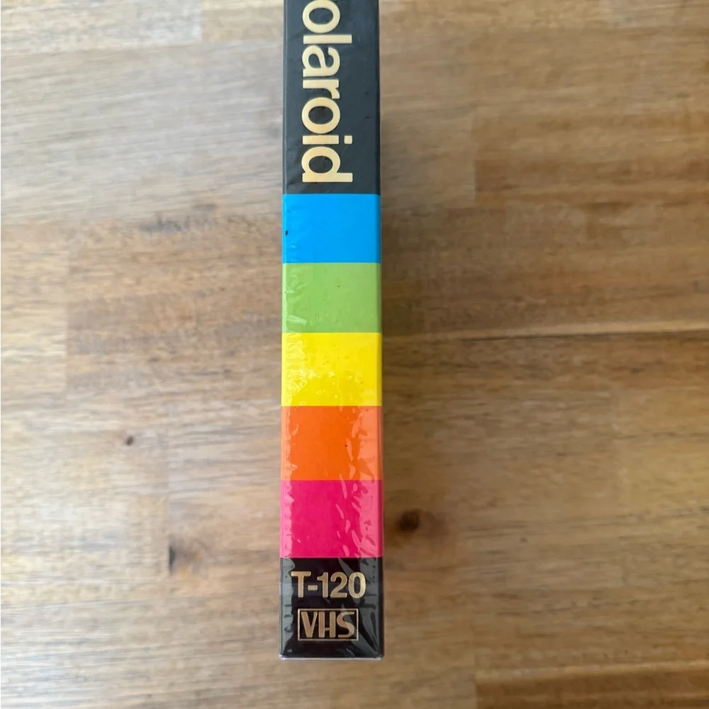 Polaroid High Grade Video Cassette - Black with Rainbow Stripes